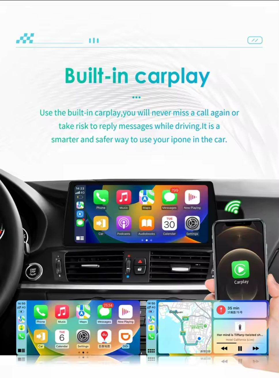 BMW 10.25" Android 13 Radio Carplay For X3 F25 2011-2016 CIC NBT X4 F26