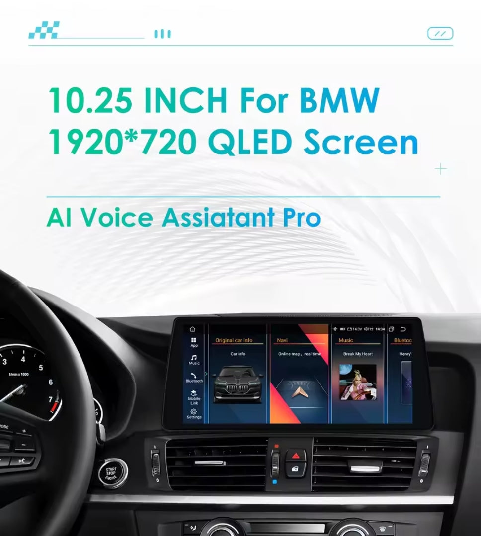BMW 10.25" Android 13 Radio Carplay For X3 F25 2011-2016 CIC NBT X4 F26