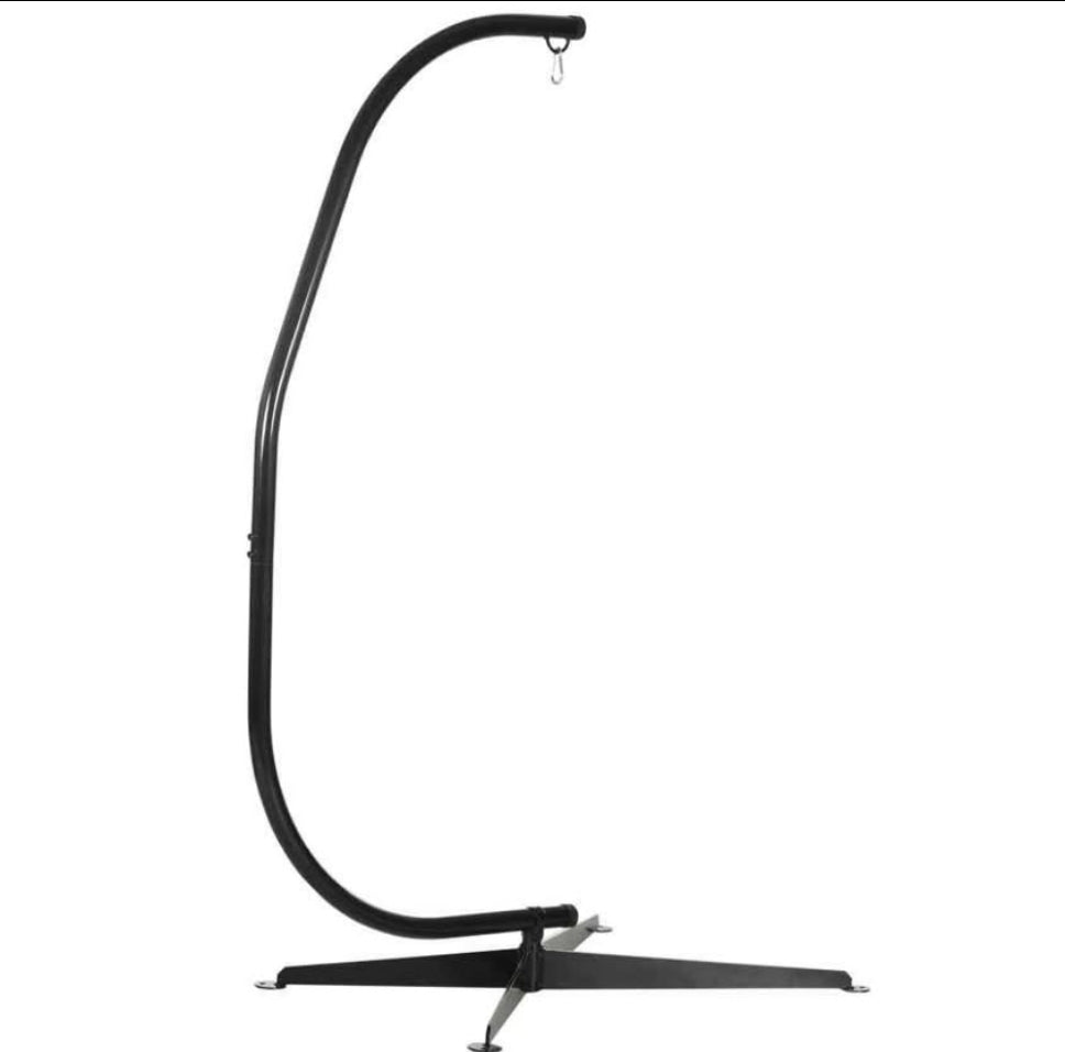Outsunny Hanging Hammock Stand Hammock Chair Stand C Stand Steel Heavy Duty Stand for Hanging Hammock Air Porch Swing Chair Indoor Outdoor (Only Construction)