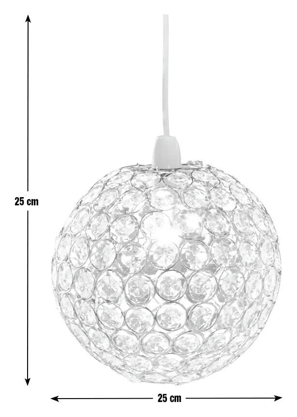 Argos Home Clear Beaded Orb Lampshade - 25cm
