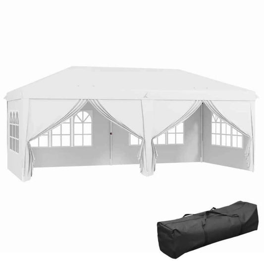 Outsunny 3 x 6m Pop Up
Gazebo Height Adjustable
Party Tent white