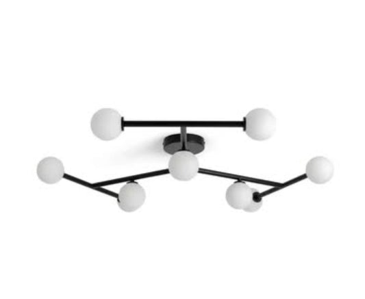 Habitat Alonso 9 Light Flush to Ceiling Light -Black &